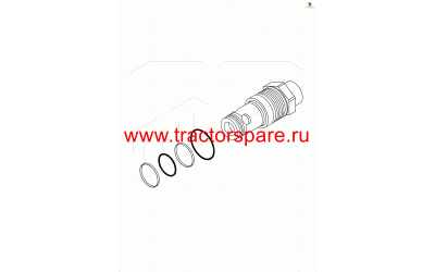 PRESSURE RELIEF VALVE, ASSY WITHOUT PRESSURE ADJUSTMENT