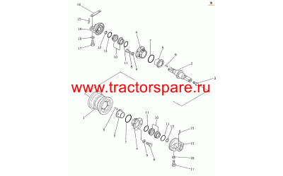 TRACK ROLLER ASS'Y,TRACK ROLLER ASS'Y,(D20A,21A),TRACK ROLLER ASS'Y,(D21E)