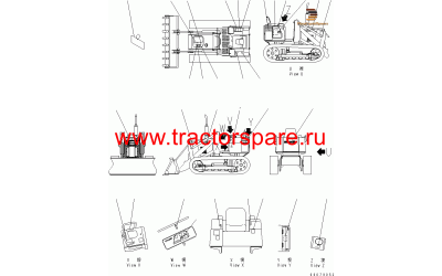 PLATE, SAFETY,ADJUSTMENT OF TRACK TENSION