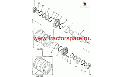 TRACK ROLLER ASS'Y,(B),TRACK ROLLER ASS'Y,SINGLE FLANGE,(B),TRACK ROLLER ASS'Y,SINGLE FLANGEВ¤(B)