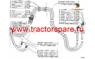 CROSSOVER HOSE GROUP,TILT CYLINDER CROSSOVER HOSE GROUP