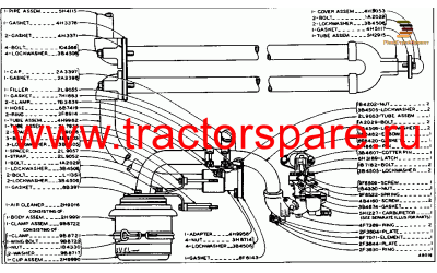 MANIFOLD CARBURETOR AND AIR CLEANER GROUP