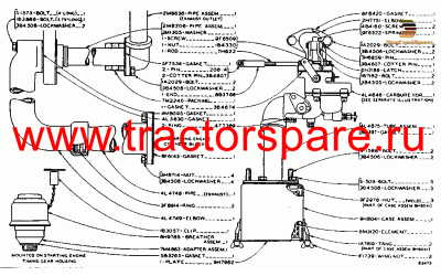 EXHAUST LINES, CARBURETOR AND AIR CLEANER GROUP