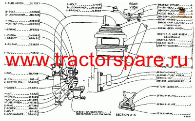 MANIFOLD, CARBURETOR AND AIR CLEANER GROUP