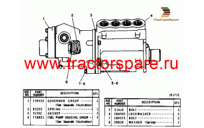 FUEL PUMP HOUSING AND GOVERNOR,GOVERNOR AND FUEL INJECTION PUMP,GOVERNOR AND FUEL INJECTION PUMP GROUP