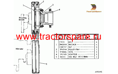 PULLEY,PULLEY GROUP-WITH SOUND SUPPRESSION